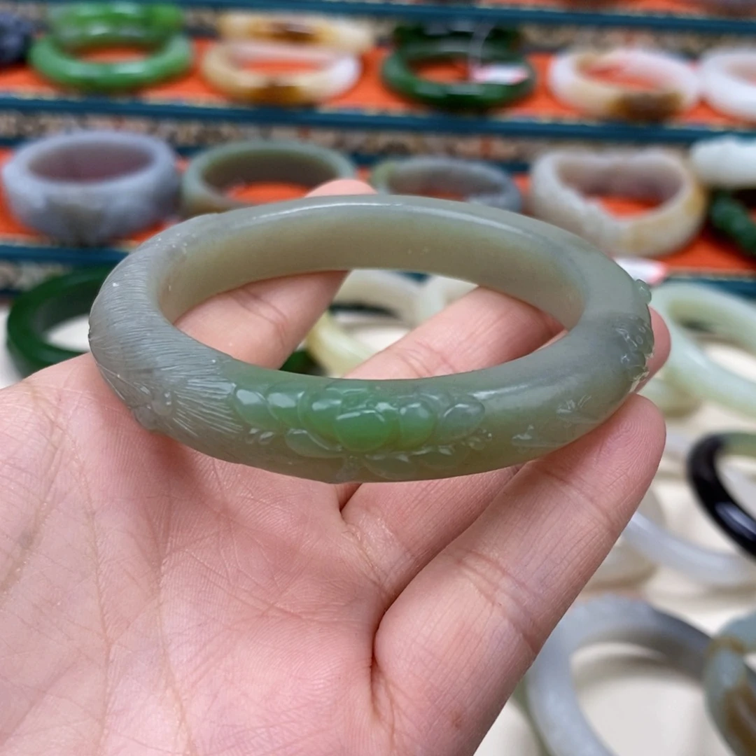 和田玉手镯57.1未镶嵌
