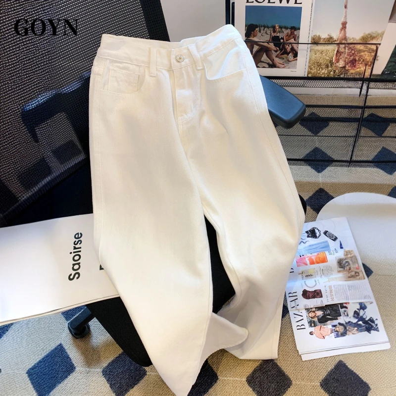 GOYN男士复古牛仔裤2025秋季新款宽松直筒潮牌高街男装百搭休闲裤
