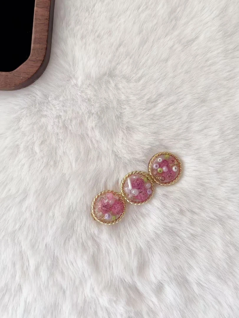 甜美时尚干花朵发夹A241