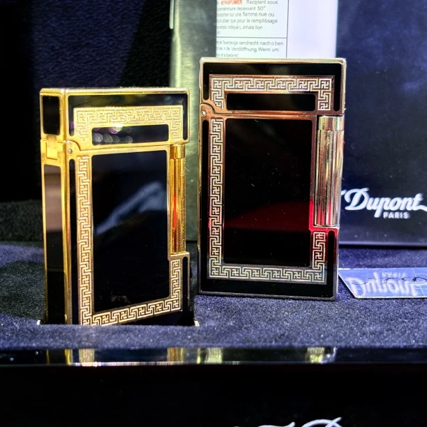 大漆财富之门新款高档创意双火切换侧滑砂轮打火机个性礼品