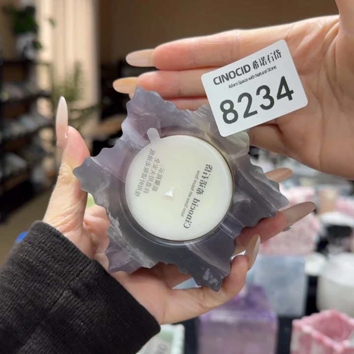 倒***鬼紫莹石雪花香薰8234