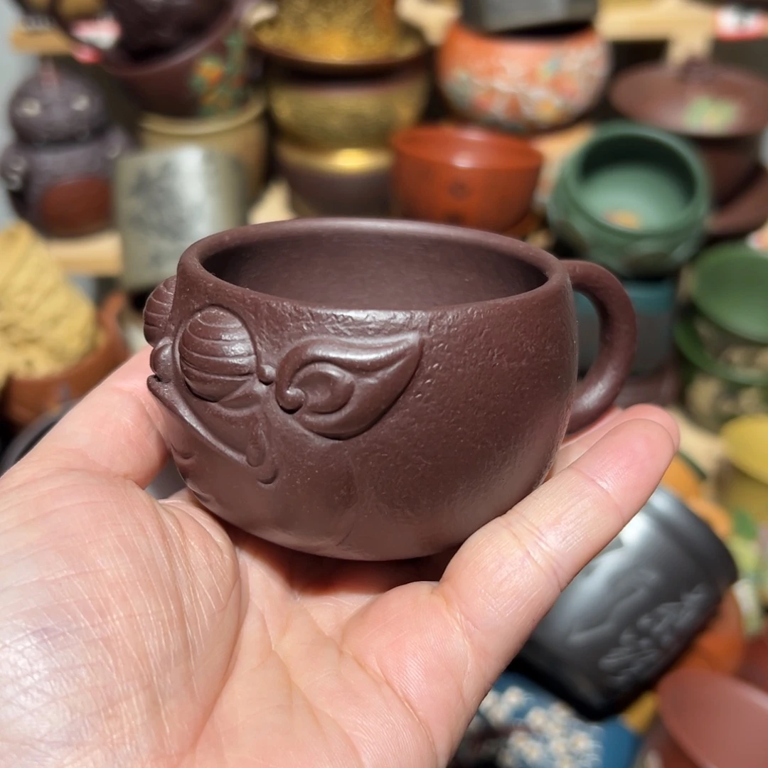 紫砂茶杯宜兴紫砂主人杯
