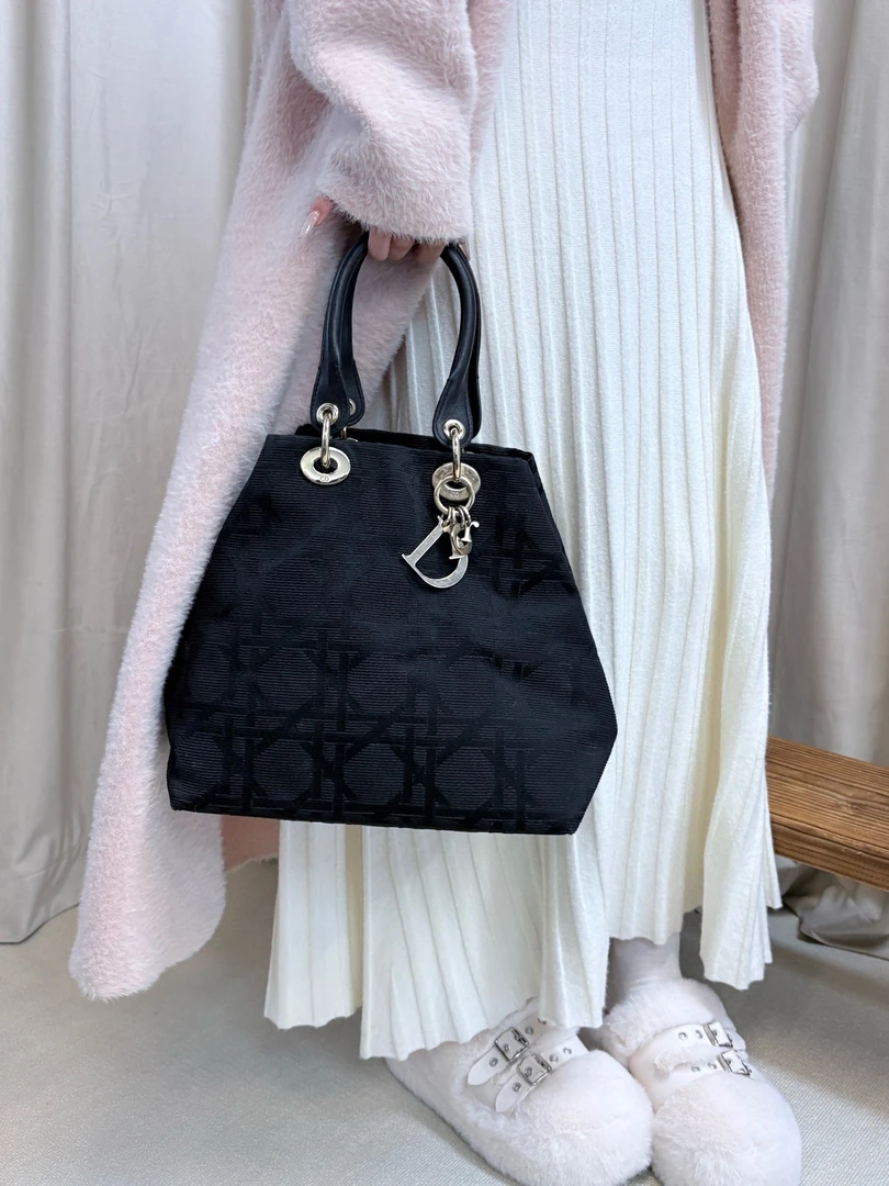 95新 DIOR/迪奥 dior 黑金中古托特手提包