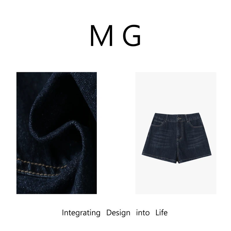 【风潮短裤】“风潮系列”定制复古休闲水洗牛仔短裤女DG-80050