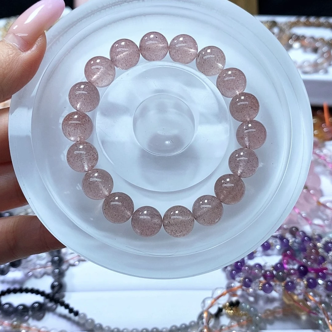 水晶手串未镶嵌草莓晶10m