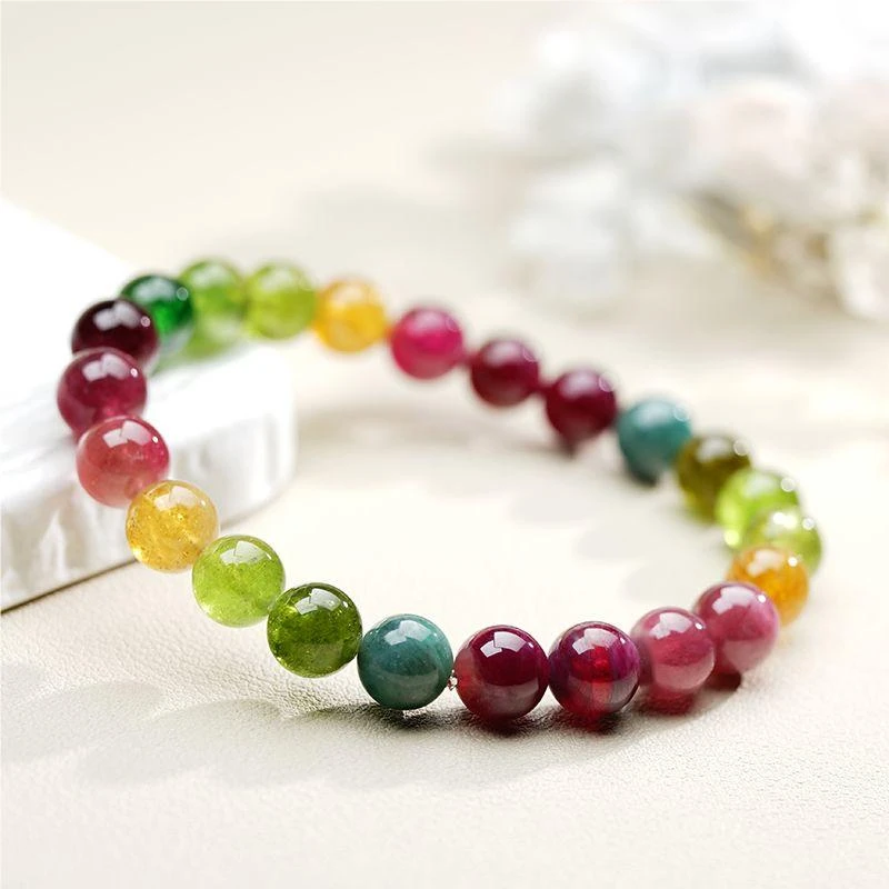 彩虹碧玺手链8mm（多样性发一）
