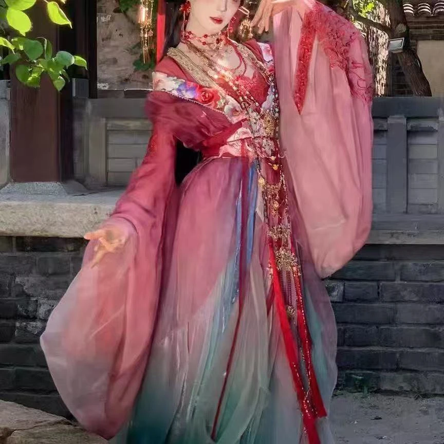 子颂东方美学游园惊梦 祈愿九尾狐 重工绣花诃子裙 战国袍