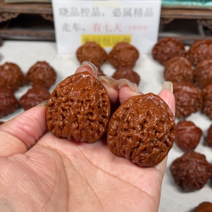 狼***人文玩核桃吊坠莲花9LXP#00#