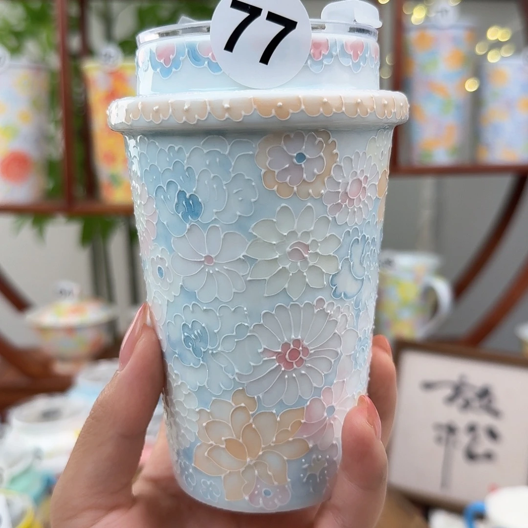 S77景德镇手绘高温釉下彩玉泥