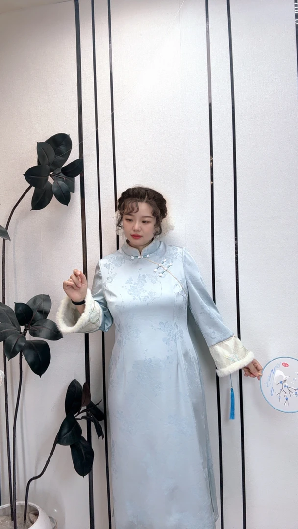 码加加52119胖MM2025秋冬新款绝美加厚日常年轻款旗袍