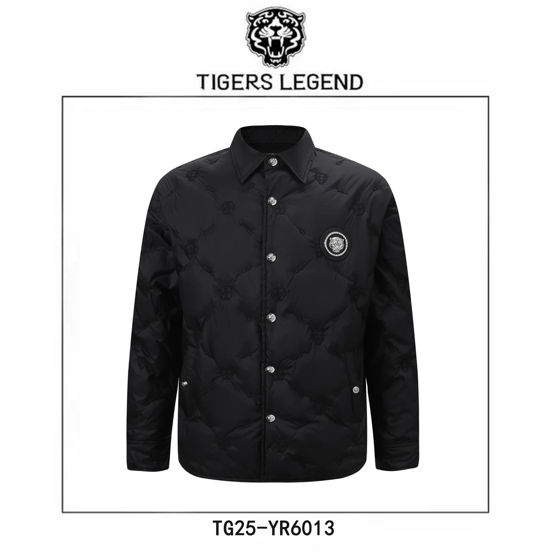 TIGERS LEGEND虎头刺绣休闲舒适轻奢秋冬轻薄羽绒服 YR6013