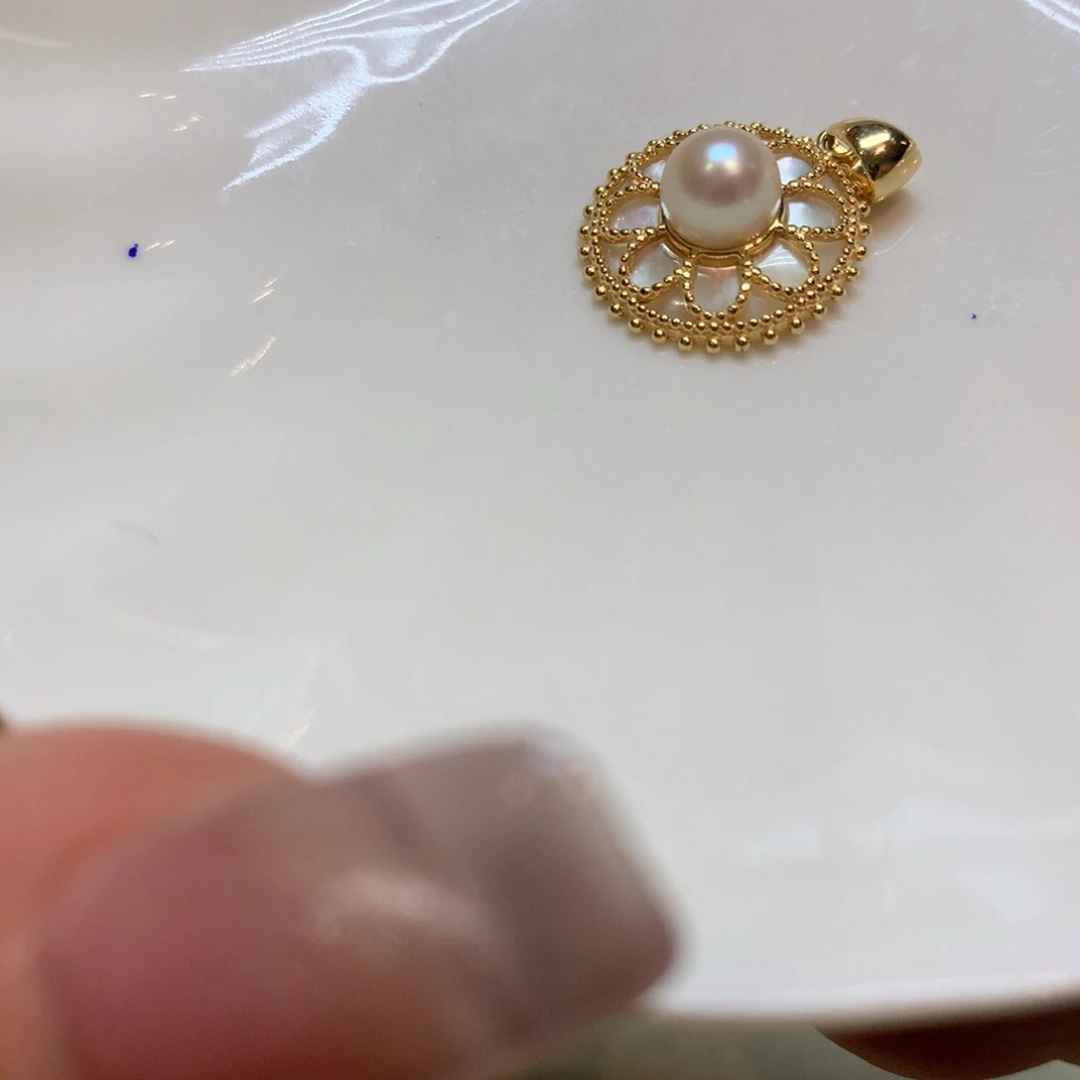 海水珍珠颈饰银S925镶嵌