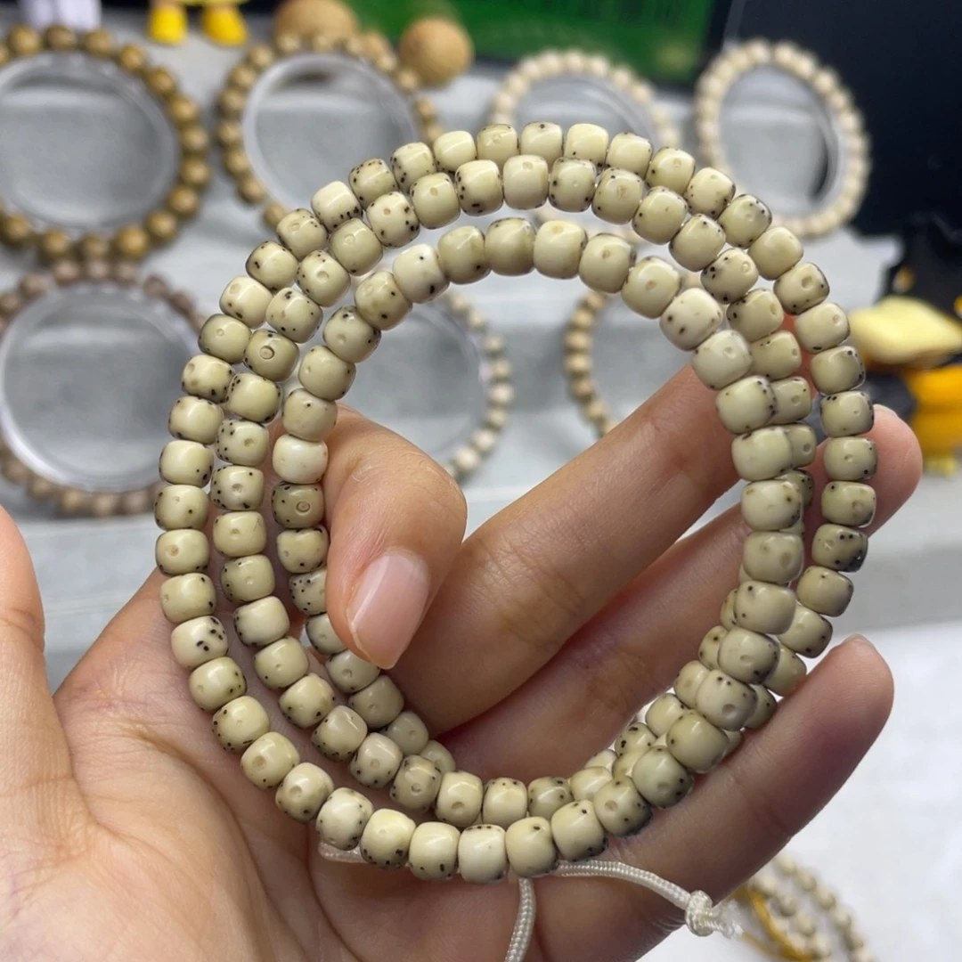 星月菩提吊坠半壁留白108