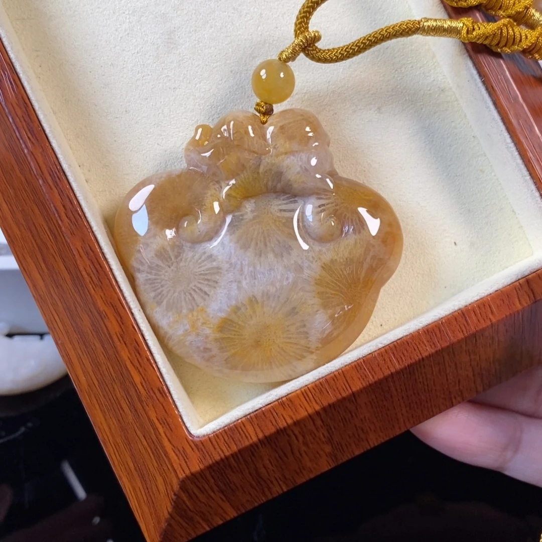 硅化珊瑚（珊瑚玉）未镶嵌颈饰福利500