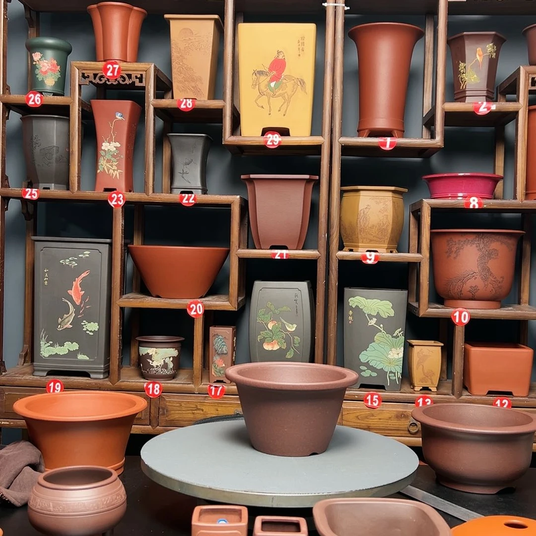 紫砂花盆芈*底槽清花盆