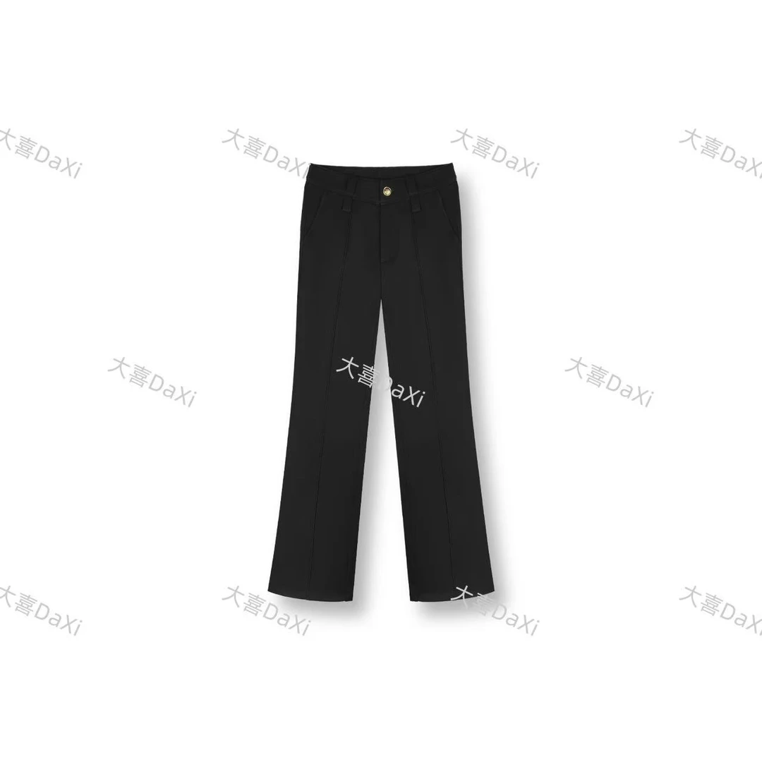 【大喜】加绒抗皱免熨烫冬季直筒微喇裤【8D5026】