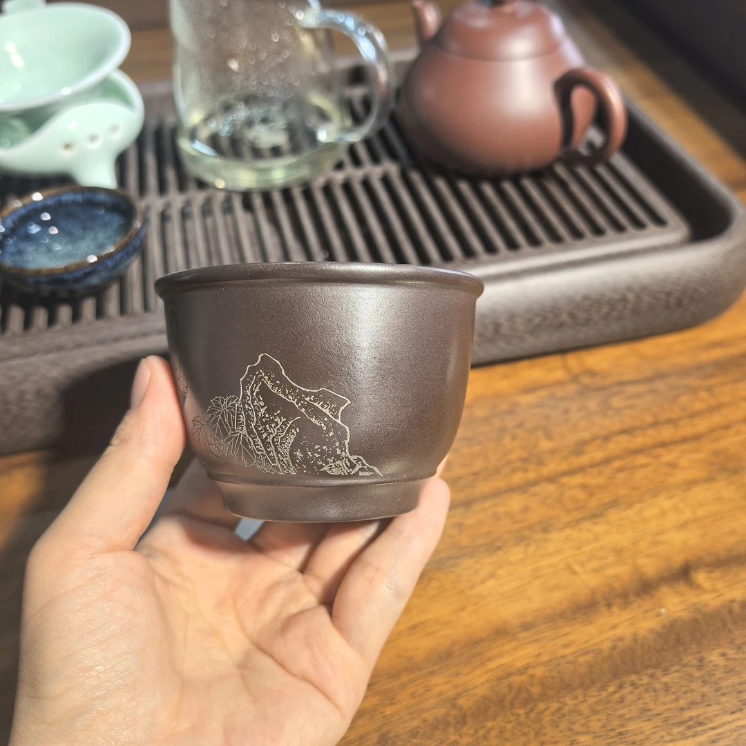 宜兴紫砂主人杯品茗杯品茗小口杯生肖手工茶杯柴烧杯设计定制茶具