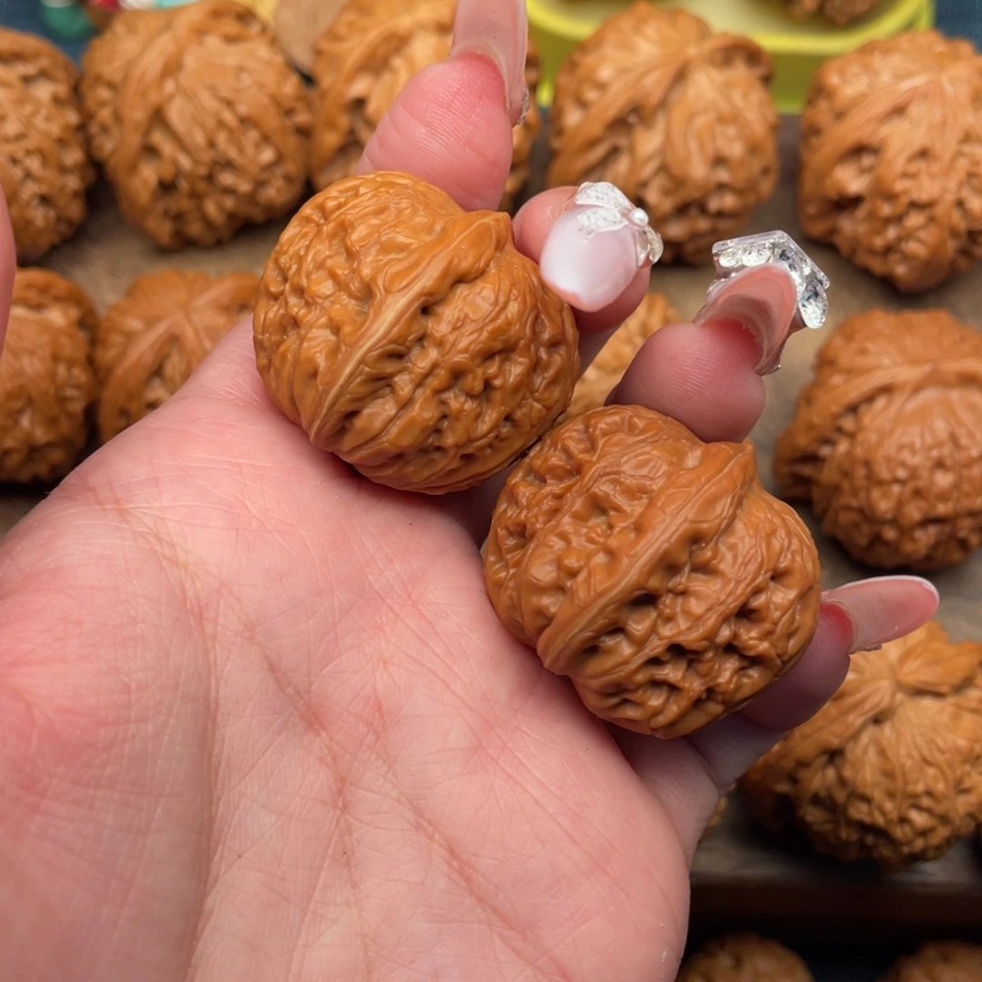 把件文玩核桃全品手捻平谷元宝34