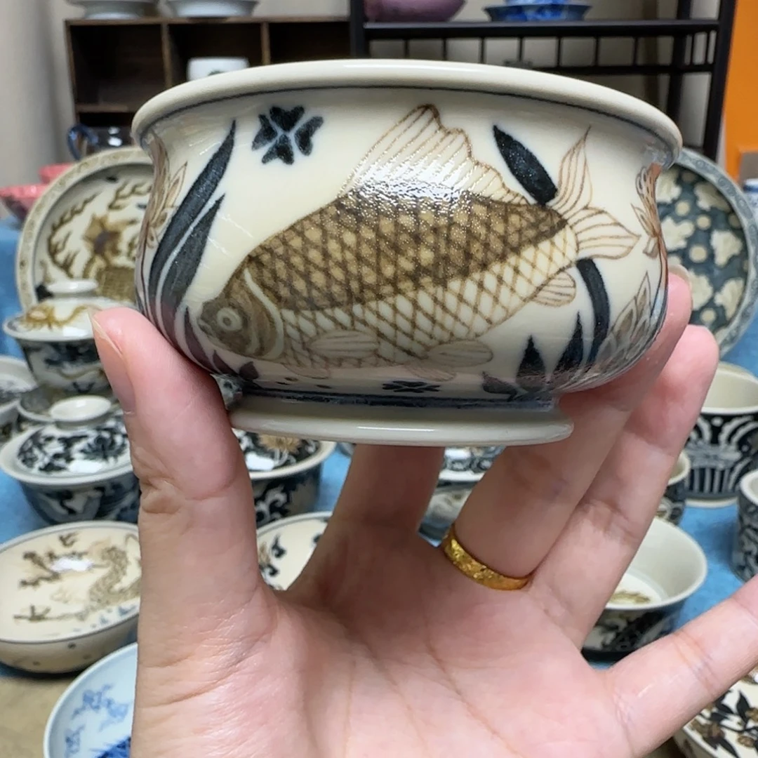 手工手绘景德镇主人杯