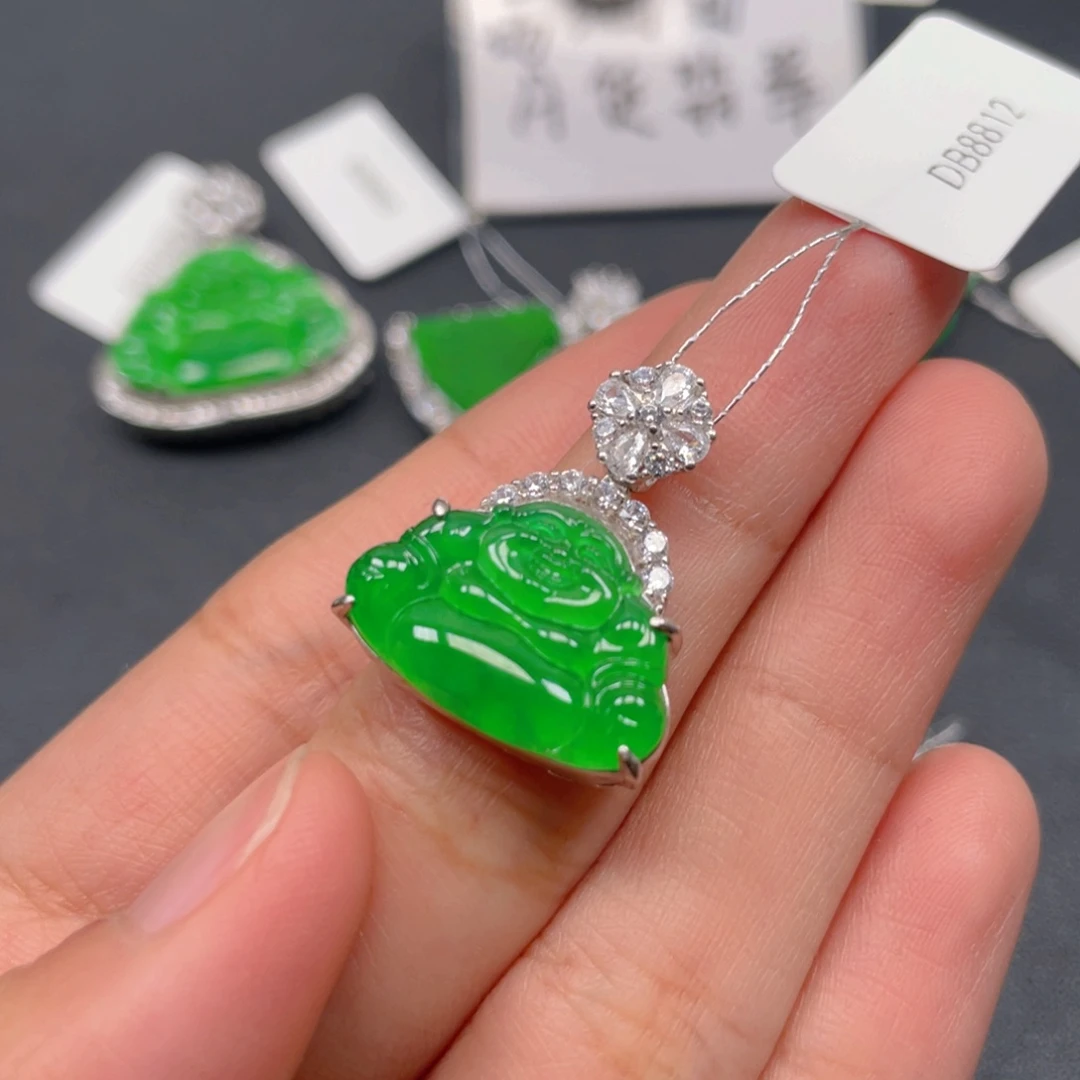 翡翠银S925镶嵌颈饰