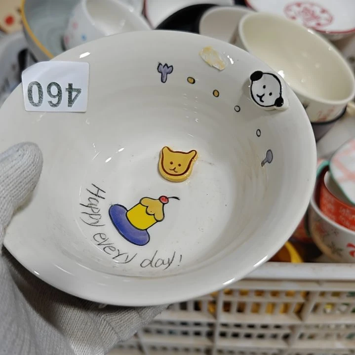 杯春**鹊陶瓷杯碗盘微瑕疵介意慎拍