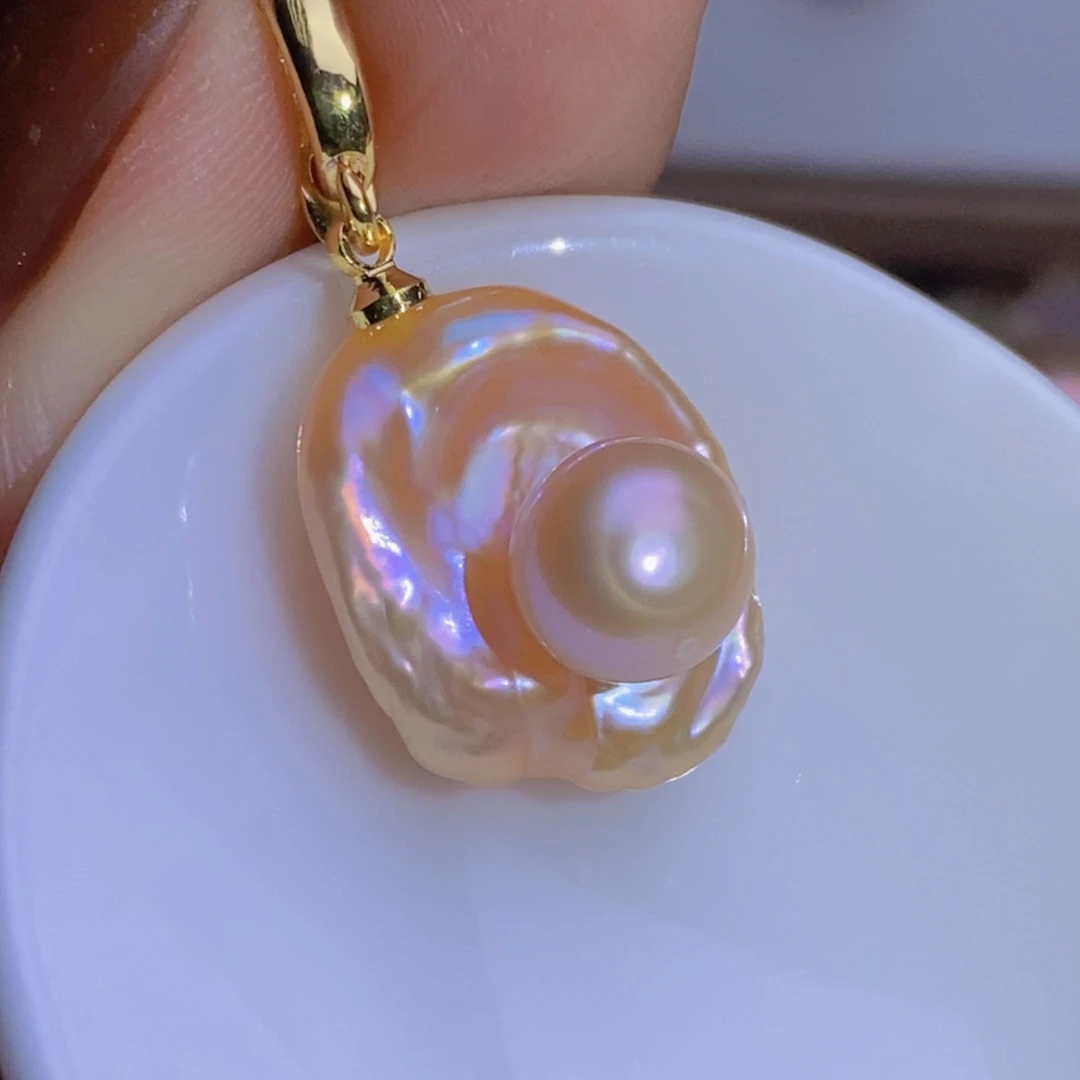 淡水珍珠银S925镶嵌淡水珍珠