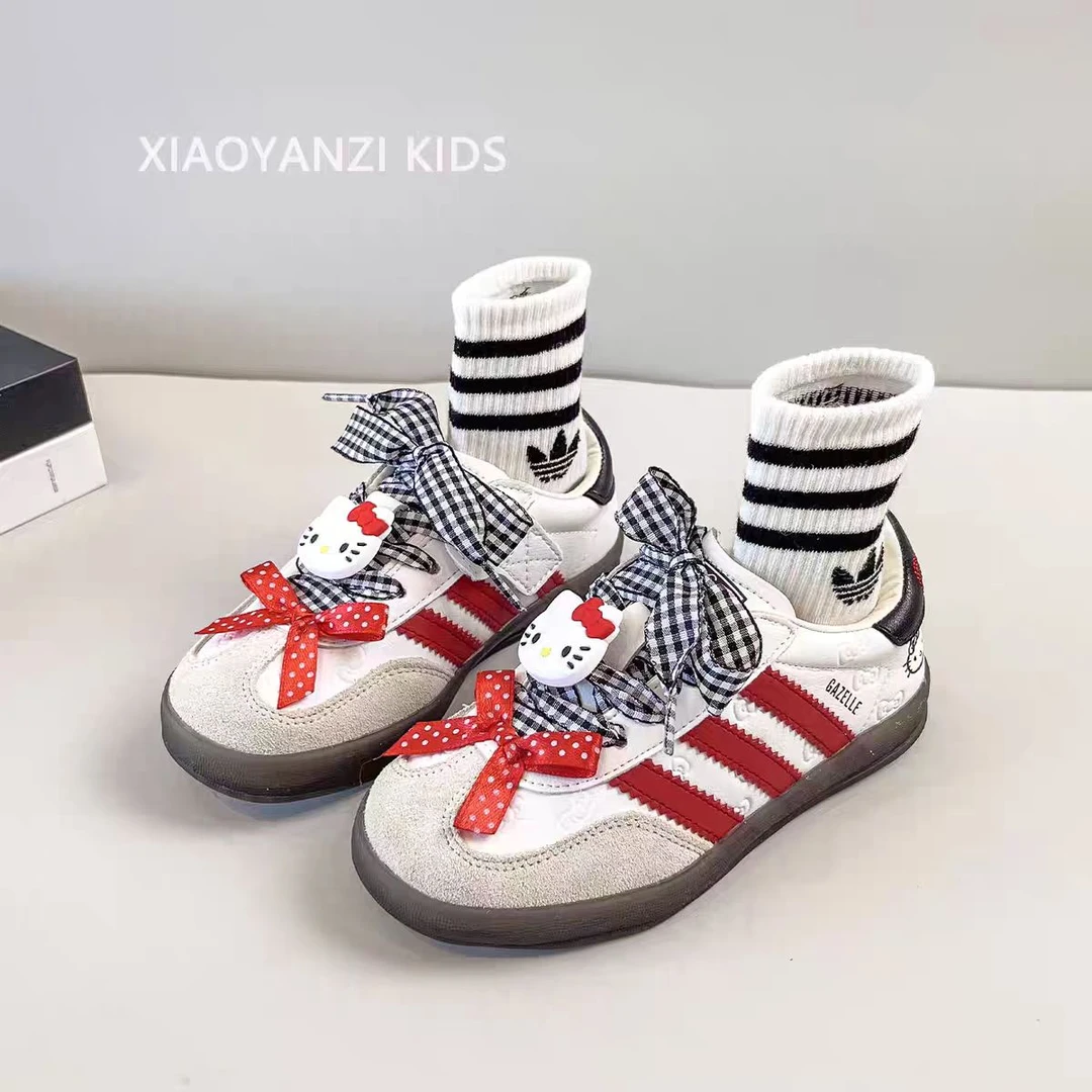 ABC儿童德训鞋2025新款秋季女童休闲Kitty板鞋男童时尚软底运动鞋