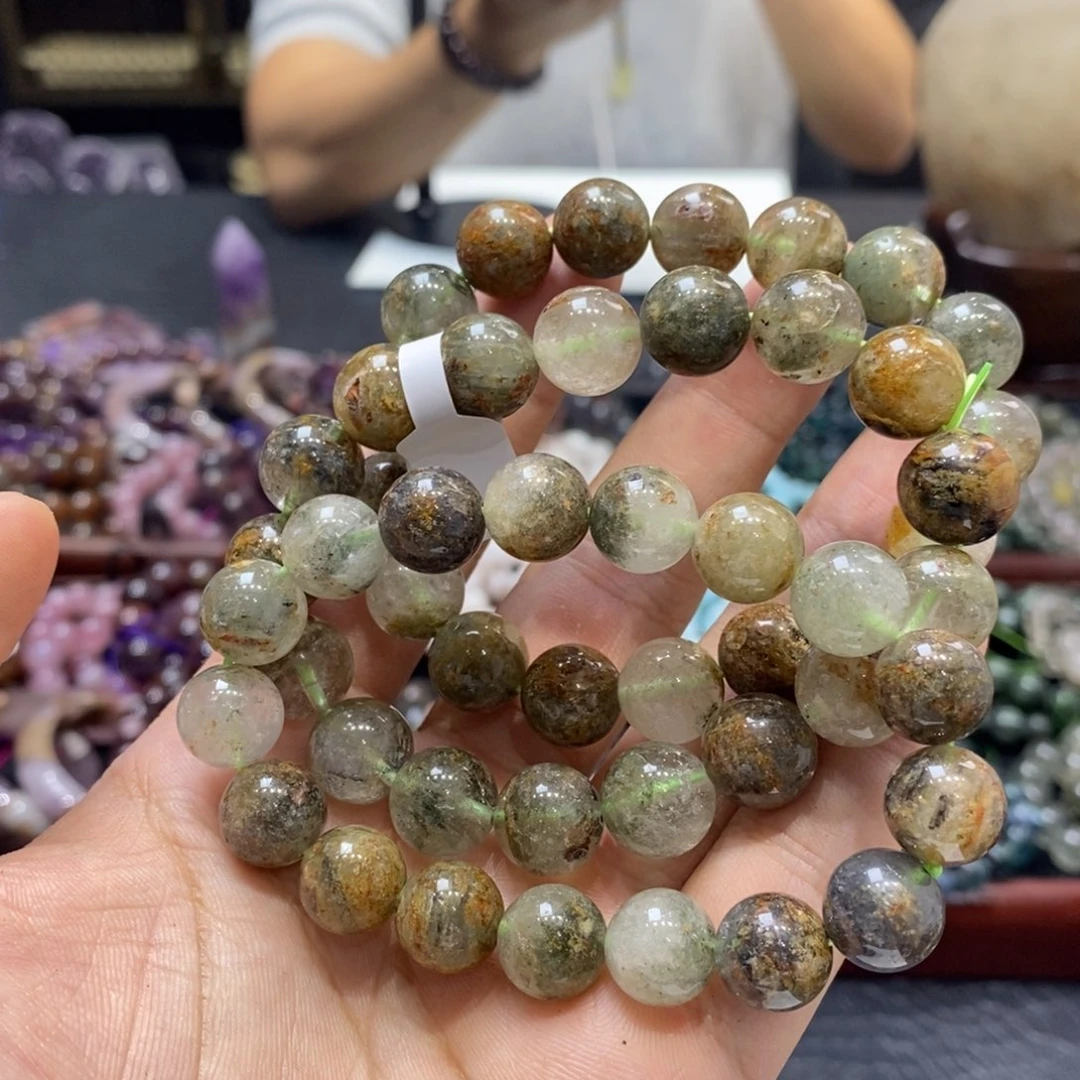 未镶嵌手链水晶绿幽灵11mm