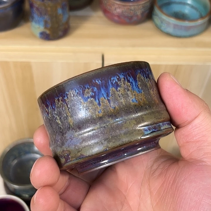 珺***子摆件神后钧瓷原产地微微瑕