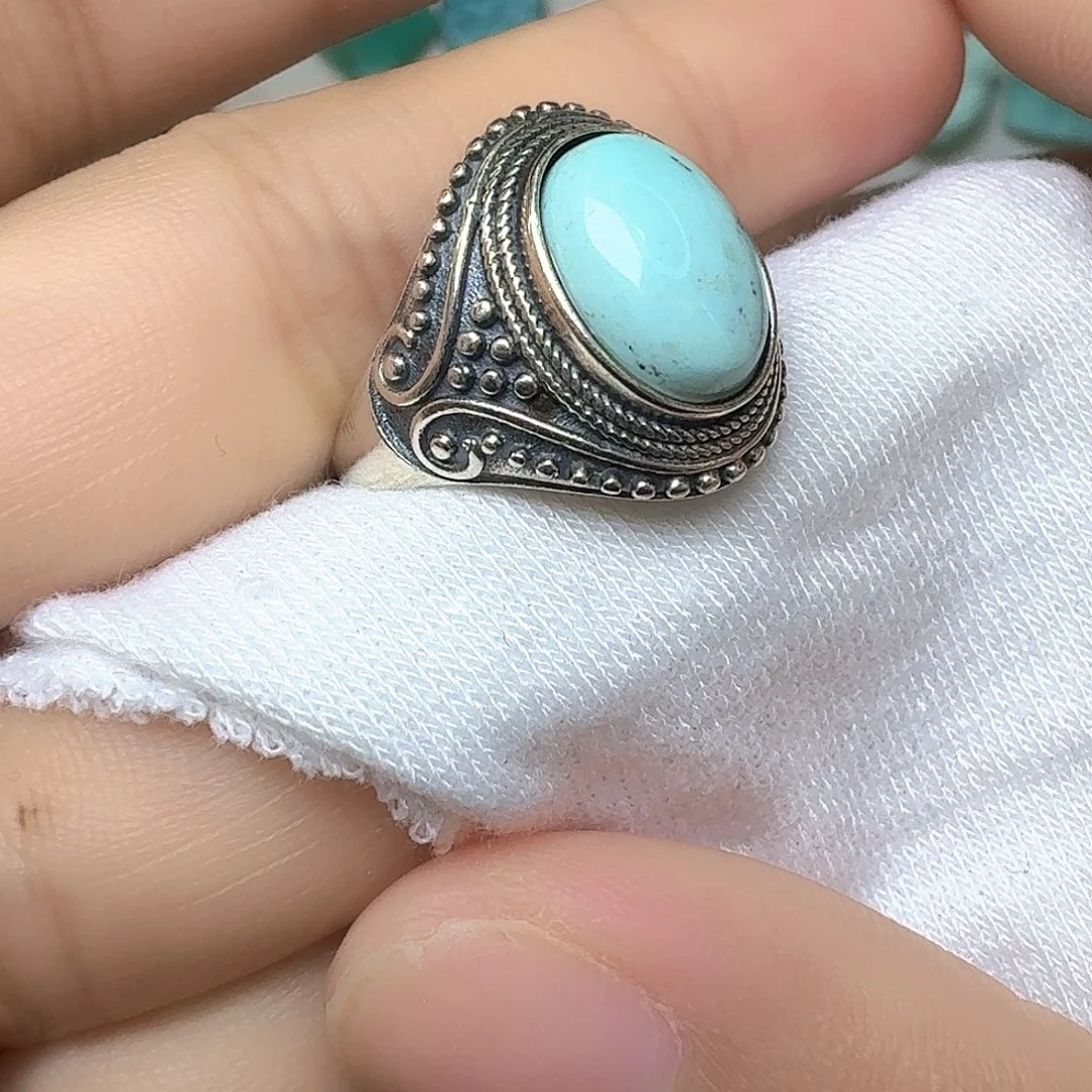 绿松石银S925镶嵌珠宝奇石