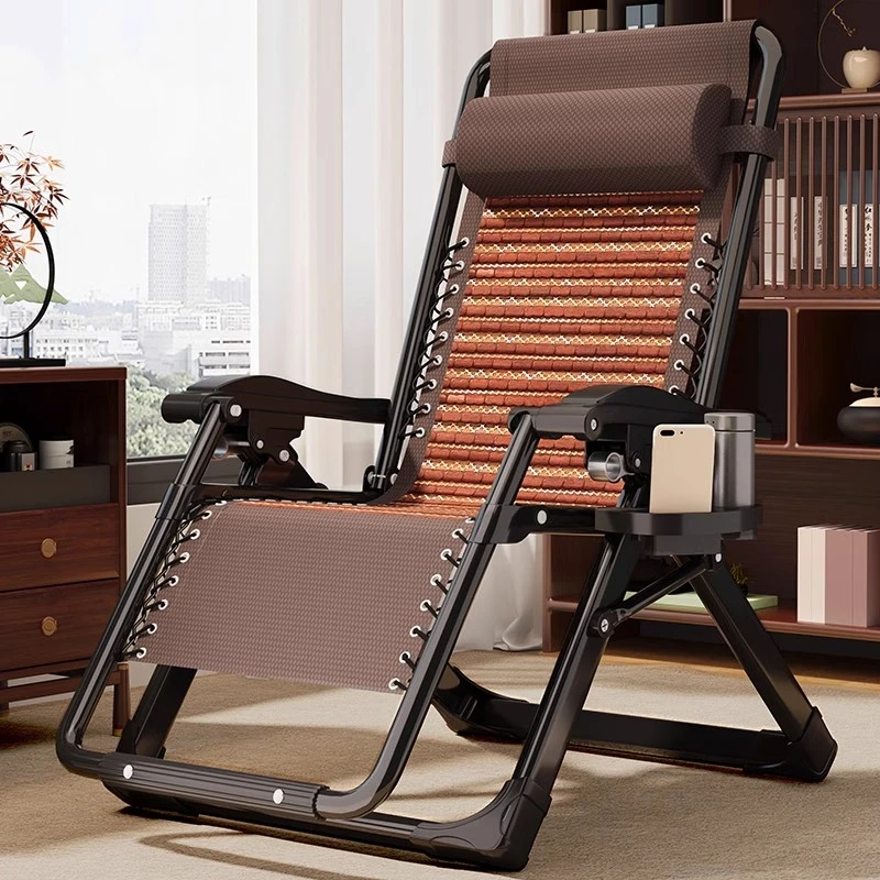 躺椅折叠午休结实耐用折叠椅办公室靠背午睡床办公专用可坐躺椅子
