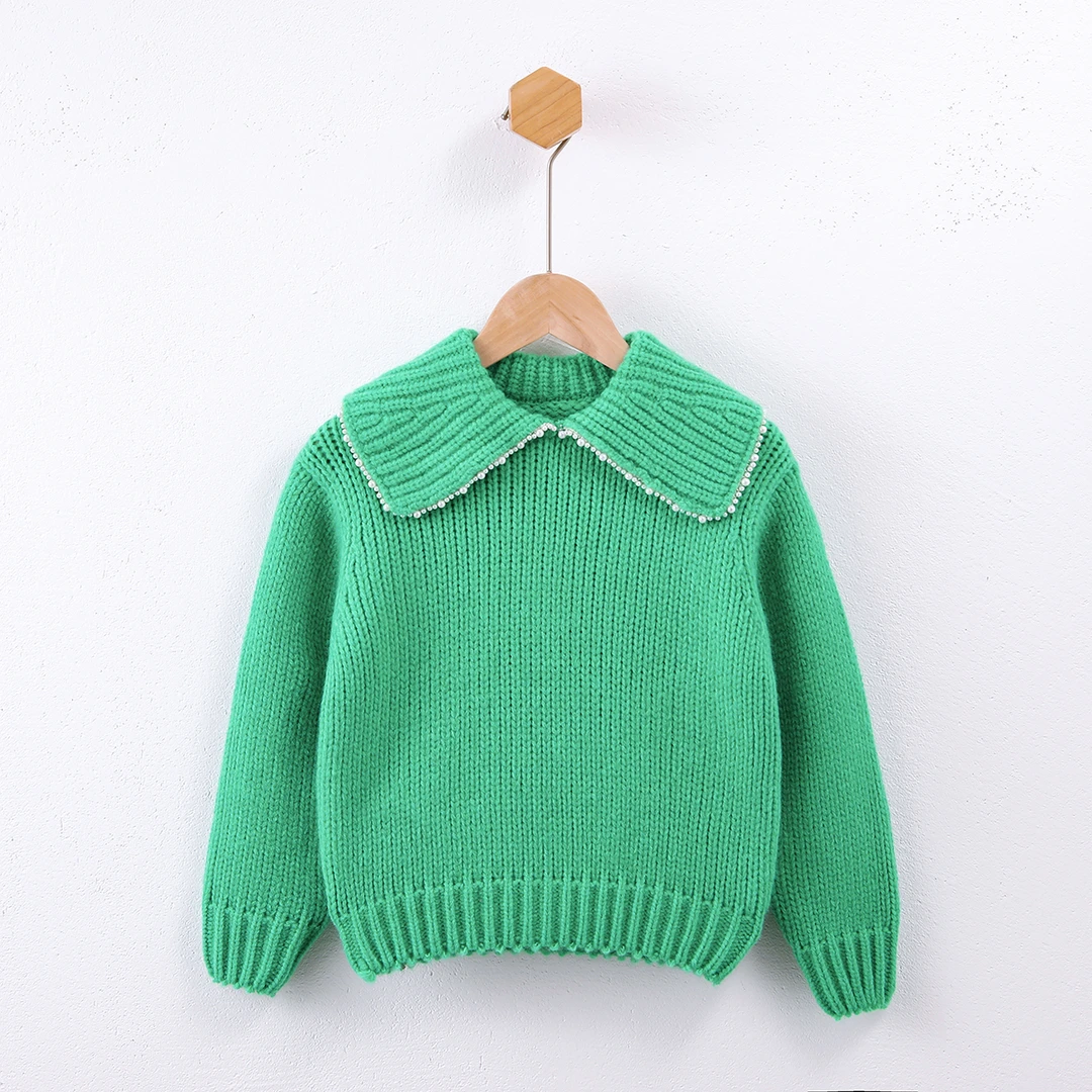 《清仓》童装毛衣儿童洋气百搭圆领女童套头保暖冬季加厚针织衫男