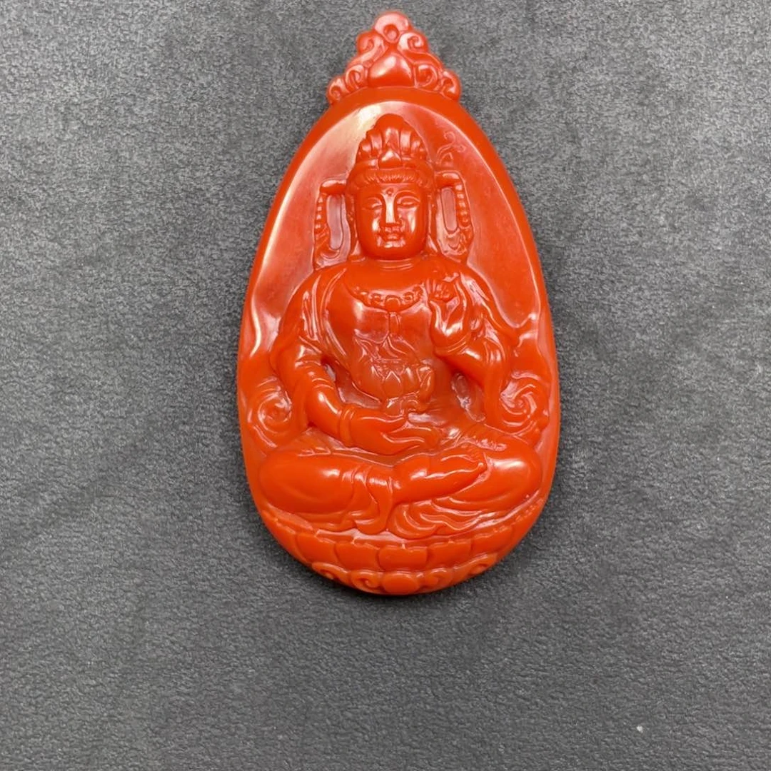 南红玛瑙挂件26.6g未镶嵌超*¹