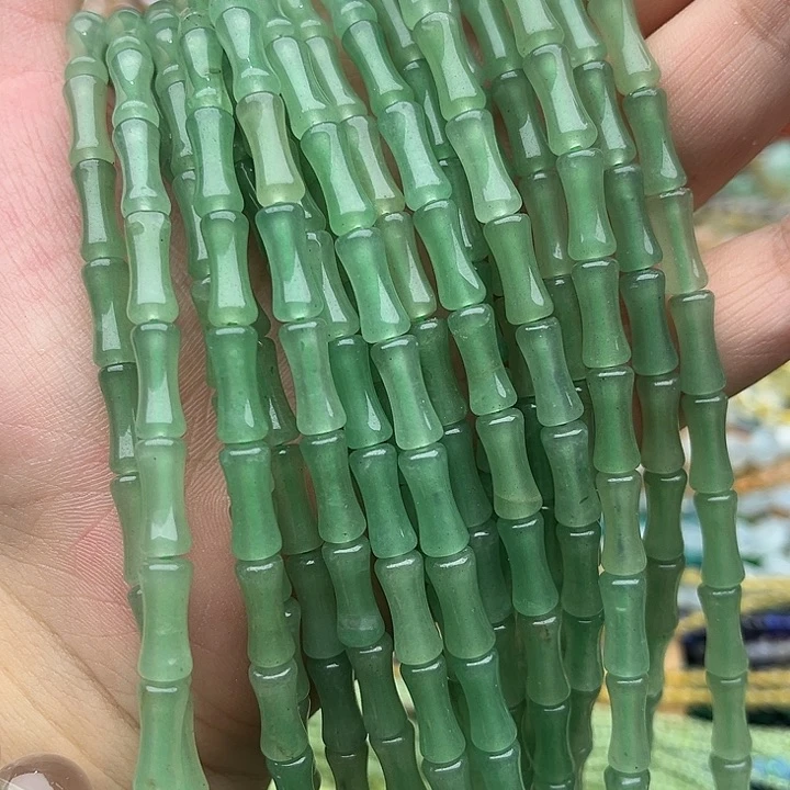 玛瑙/玉髓未镶嵌珠宝半成品一条5/12mm左右东陵玉竹节