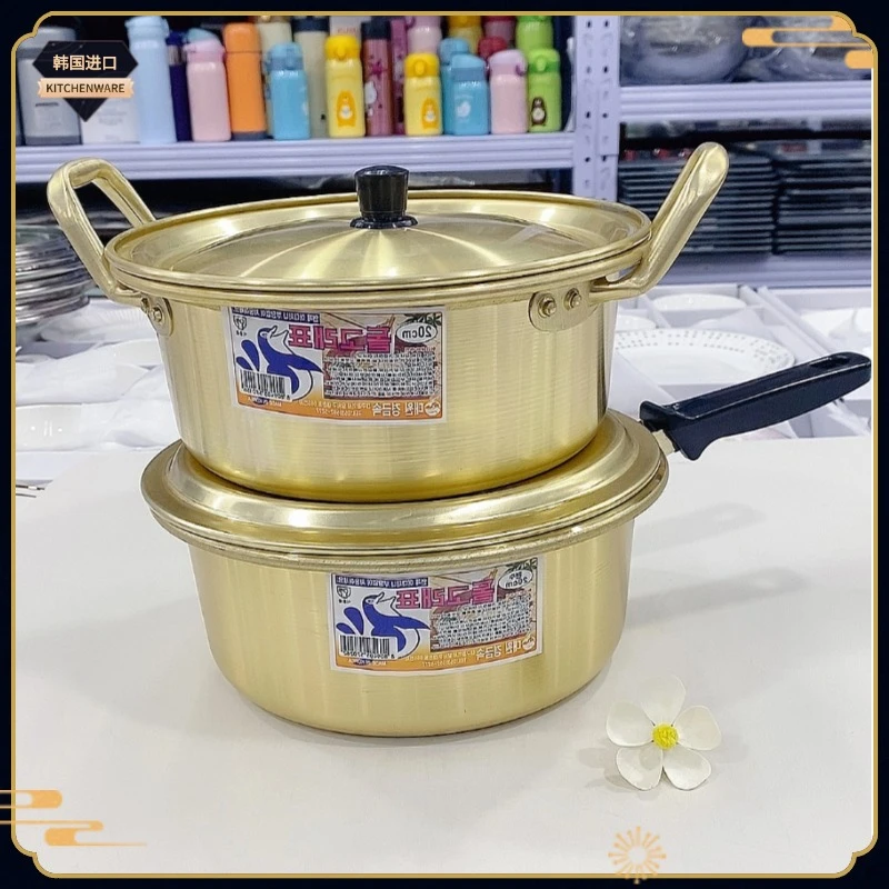 韩国原装进口-海豚牌黄铝拉面锅-燃气款(微瑕疵)