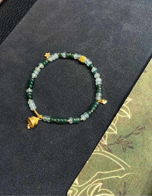 宜轩珠宝 定制款专用链接 天然翡翠A货 算盘珠设计款