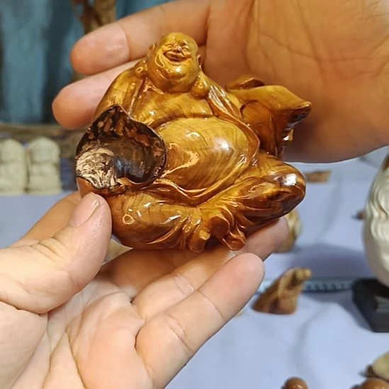 柏木（崖柏）太行崖柏笑佛手把件