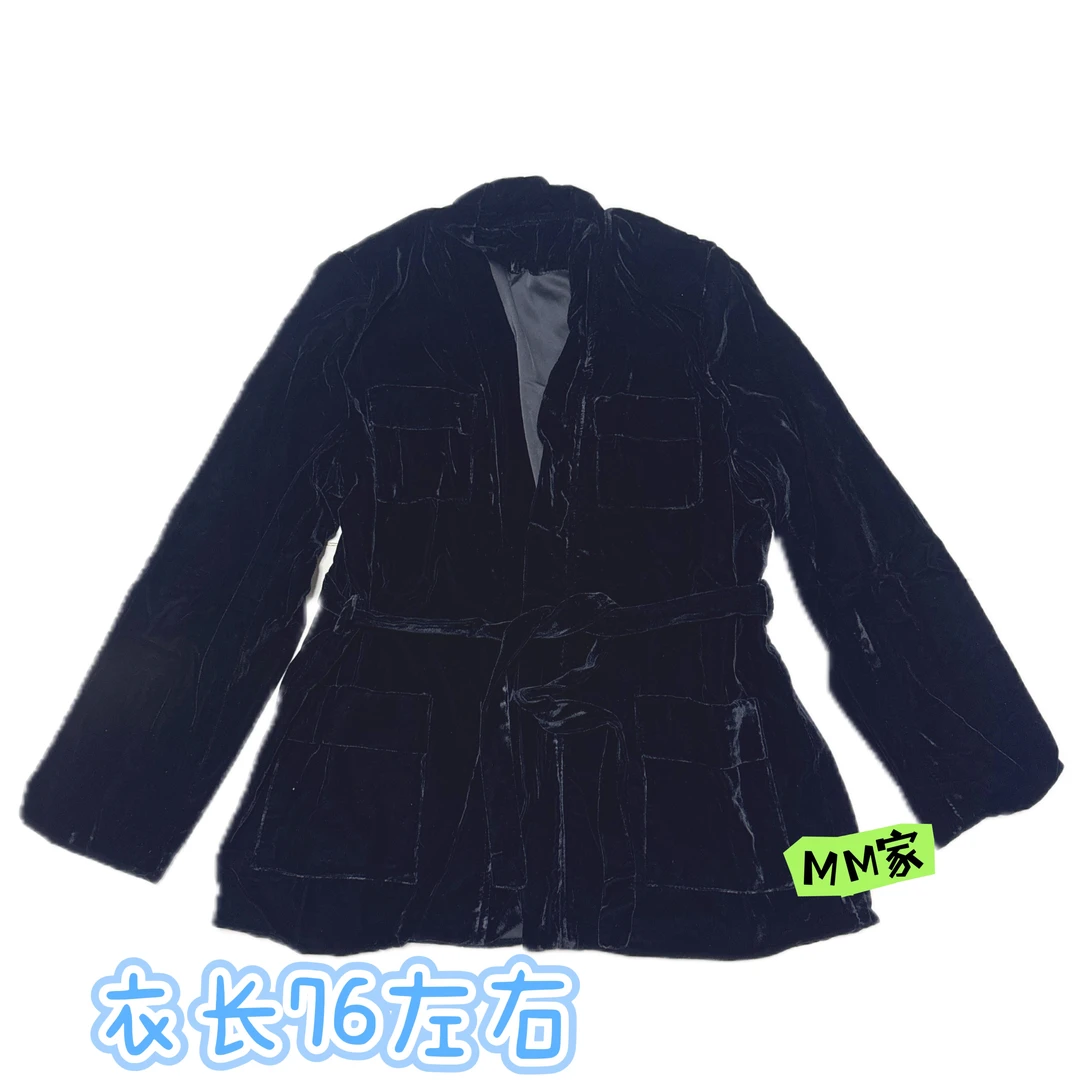 【MM】欧货休闲款无扣腰带款和服外套（无弹力建议干洗）