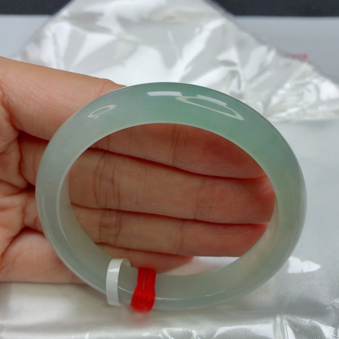 未镶嵌手镯翡翠老坑52圈冰透起光半山水011