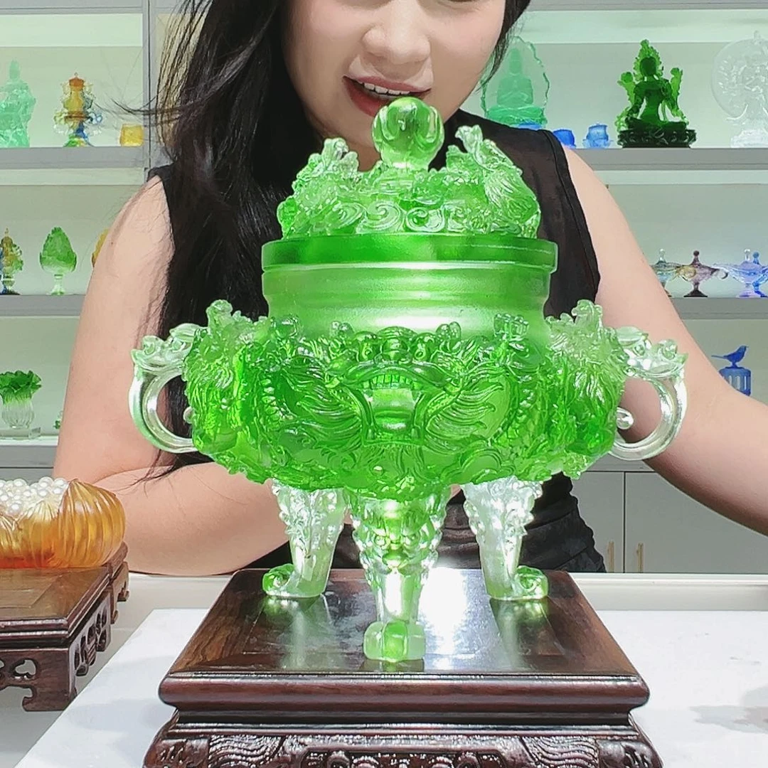 【闪购商品】手工艺品琉璃九龙香炉