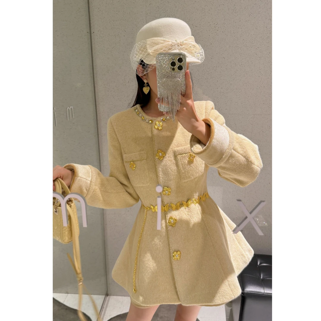 【日落时分】羽绒服2024原创设计收腰显瘦羽绒服