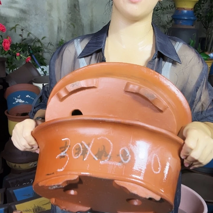 30+30红椭圆花盆花盆花盆