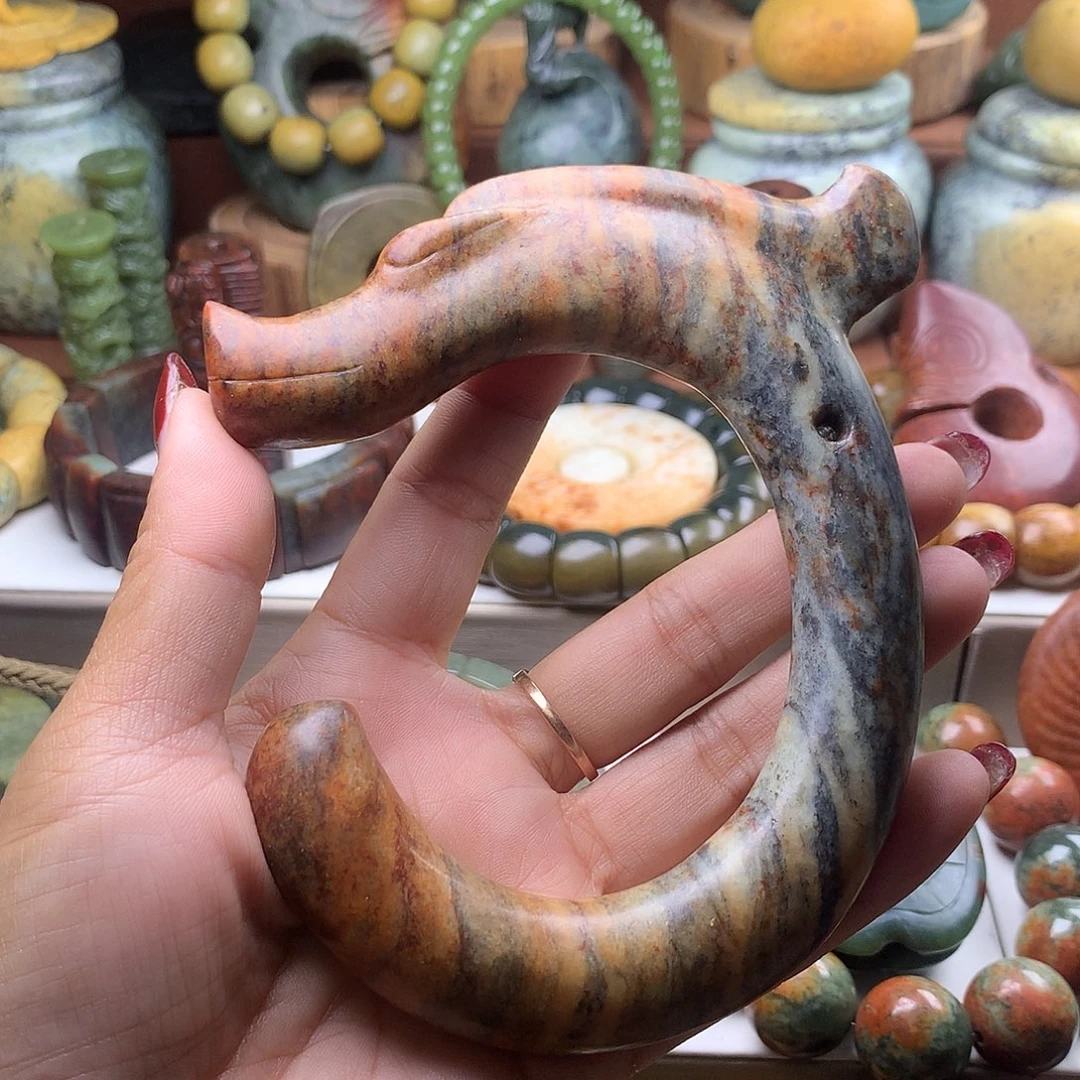 岫岩河磨玉（透闪石质玉）未镶嵌吊坠(不含链)