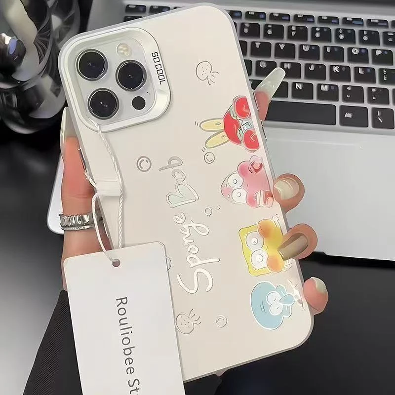 简约派大星适用于苹果iqoo华为oppo小米15vivo一加彩银手机防摔壳