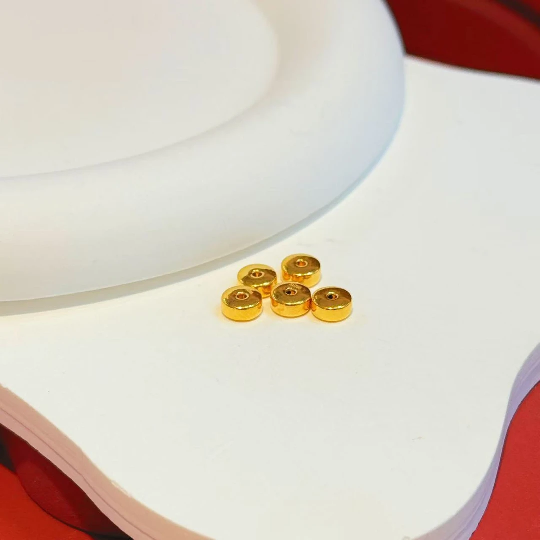 【红娘子】18K金6mm平切圆片配件（多样性发其一）HNZ9323