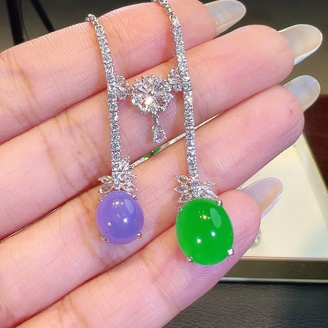 翡翠18K金镶嵌项链