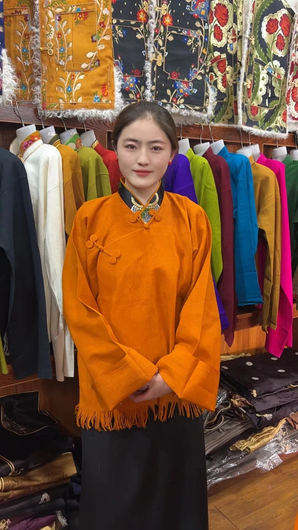 藏式布热衬衣百搭时尚好看显瘦