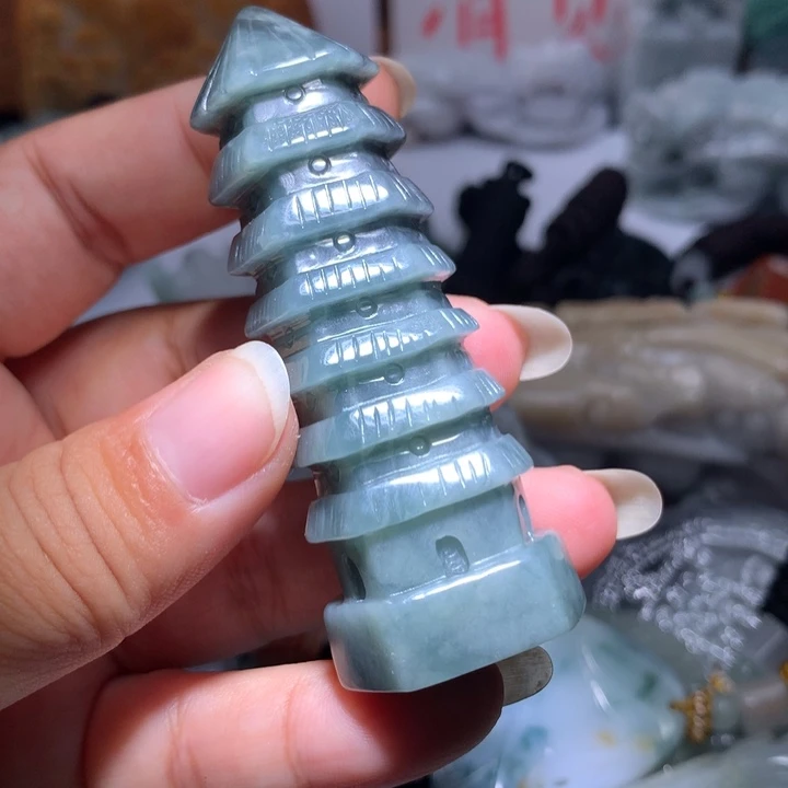 翡翠未镶嵌颈饰保真天然A货翡翠