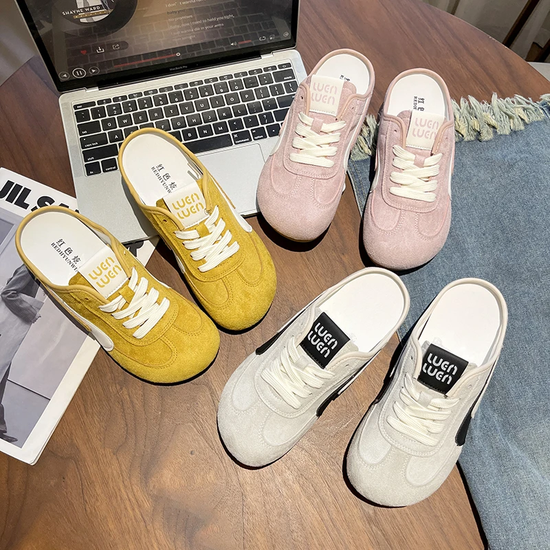 包头半女夏外穿2025新款平底德训鞋懒人百搭网红款凉拖鞋女