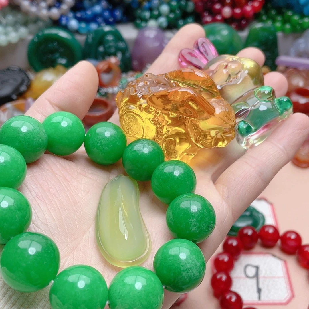 玛瑙/玉髓颈饰合金璇*